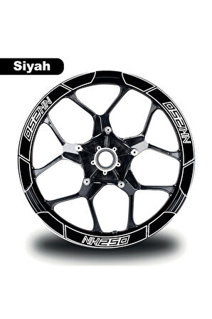 Siyah CF MOTO 250 NK Geniş Jant Sticker Etiket Modeli