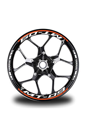 Turuncu Yamaha Fz6 Takım Jant Sticker Etiket