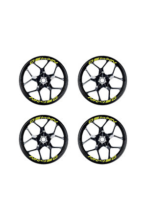 Neon Yeşil (Sarı) CFMOTO 450NK Yazılı 8 Li Jant İçi Yazı Sticker