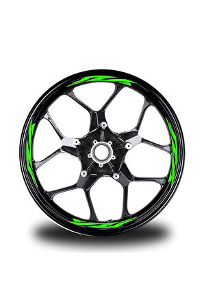 Neon Sarı Yamaha Takım Jant Sticker Etiket