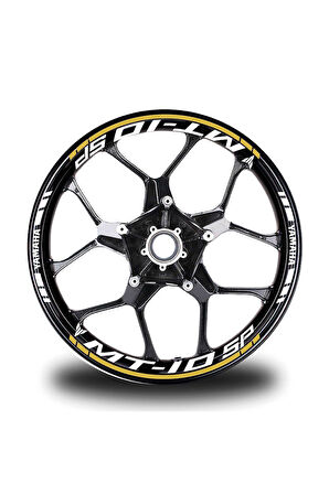 Koyu Sarı Yamaha MT 10 SP Jant Sticker Etiket