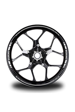 Suzukı Yazılı Kısa Yazısız Uzun Dış Şerit 16'lı Çift Renk Jant Sticker Modeli