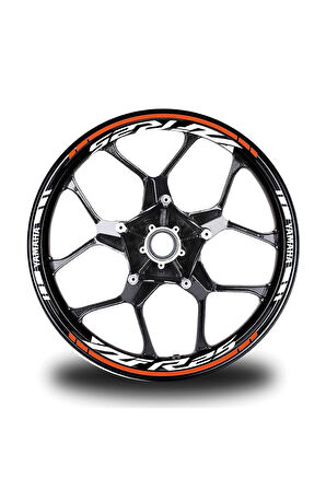 Turuncu Yamaha Yzf R25 Takım Jant Sticker Etiket