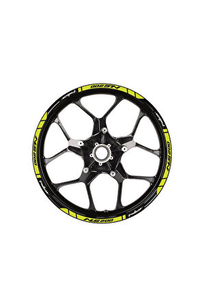 Bajaj Pulsar NS200 Baskılı Jant Dışı Şerit Motosiklet Sticker Etiket Modeli Sarı