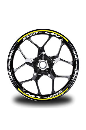 Sarı Yamaha R1 Takım Jant Sticker Etiket