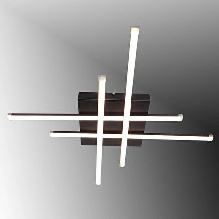 TT036-SY TT Aydınlatma Hashtag Modeli Mat Siyah ( 3 Renk Işık Modüllü ) Led Avize