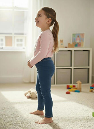 Merlot Kot  Dikiş Detaylı Çocuk  Tayt