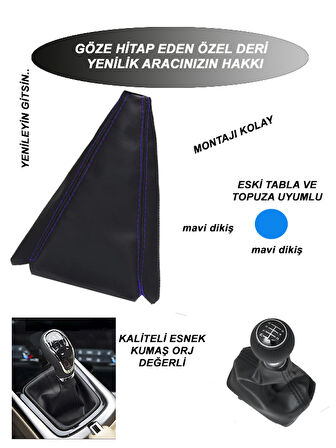 CITROEN C ELYSEE Uyumlu Araç,Araba,Oto vites körüğü mavi dikiş