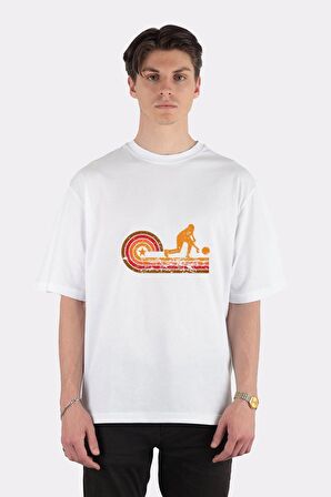 Unisex Beyaz Oversize T-shirt Bowling