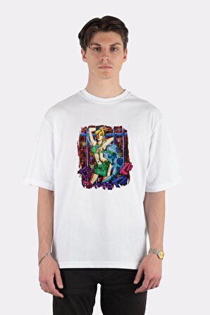 Unisex Beyaz Oversize T-shirt Jolyne
