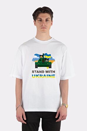 Unisex Beyaz Oversize T-shirt Our Kittens. Tankmen.