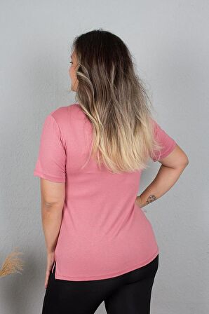 Truva Xxl Büyük Beden Yakası Beyaz Biyeli Bluz Renkli B115