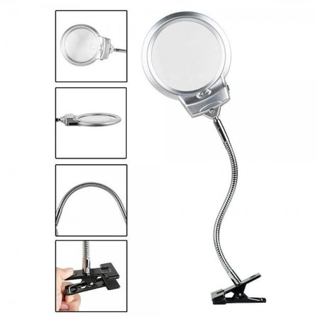 2.5X130 MM 5X24 MM LED Aydınlatmalı Büyüteç Mandallı-MG15124-C Odak Noktası Profesyonel Araç