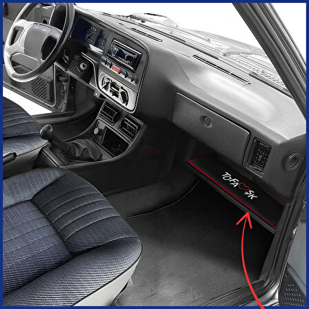 Tofaş Şahin Doğan Kartal Torpido Alt Sehpa Koruma Halısı | Nakışlı Torpido Alt Kaplama Halısı Örtüsü