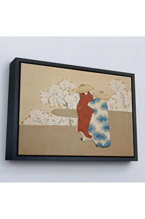 Ahşap Çerçeveli Japon Sanatçı Sekka Momoyagusa'Nun Gömlet İsimli Tablosu