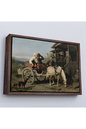 Ahşap Çerçeveli Nordenberg Bengt'Un İlk Ziyaret - İsveç Okulu Tablosu