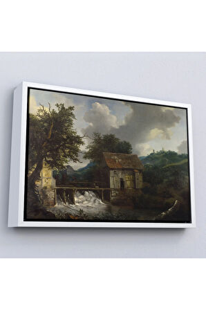 Ahşap Çerçeveli Jacob Van Ruis - Köy Hayatı Tablosu