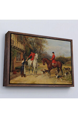 Ahşap Çerçeveli Heywood Hardy'Un İngiliz Köyü Tablosu-7017