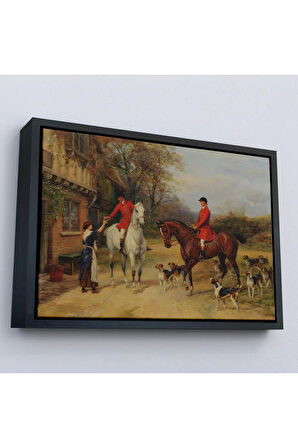 Ahşap Çerçeveli Heywood Hardy'Un İngiliz Köyü Tablosu-7017