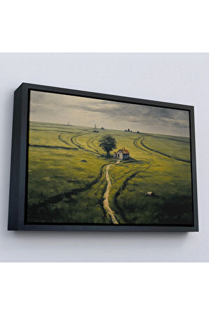 Ahşap Çerçeveli Hiçliğin Ortasındaki Ukrayna Köy Evi Tablo-7026