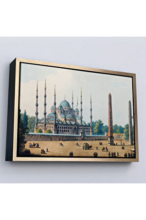 Ahşap Çerçeveli Sultan Ahmet Cami Osmanlı Dönemi Tablosu-7032