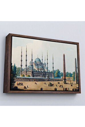 Ahşap Çerçeveli Sultan Ahmet Cami Osmanlı Dönemi Tablosu-7032