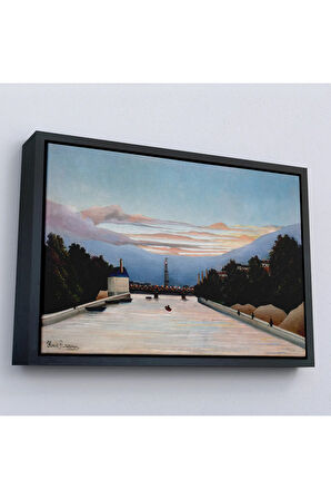 Ahşap Çerçeveli Henri Julien Félix Rousseau - The Eiffel Tower Eyfel Kulesi Tablosu-7042