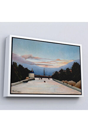 Ahşap Çerçeveli Henri Julien Félix Rousseau - The Eiffel Tower Eyfel Kulesi Tablosu-7042