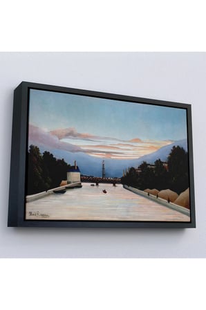 Ahşap Çerçeveli Henri Julien Félix Rousseau - The Eiffel Tower Eyfel Kulesi Tablosu-7042