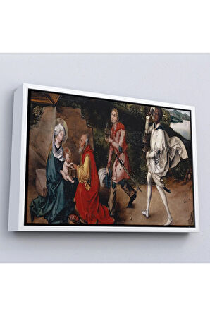 Ahşap Çerçeveli Albrecht Dürer - Magi'Nin Hayranlığı Tablosu-7049