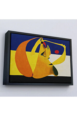 Ahşap Çerçeveli Joan Miro Spanish - Kalem Tablosu-7055