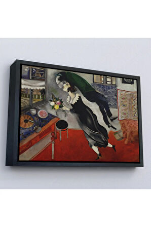 Ahşap Çerçeveli Marc Chagall - Birthday Doğum Günü Tablosu-7057