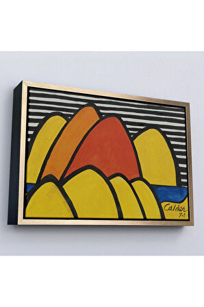 Ahşap Çerçeveli Alexander Calder - Çarpmalar Tablosu - Bumps-7060