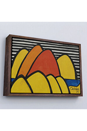 Ahşap Çerçeveli Alexander Calder - Çarpmalar Tablosu - Bumps-7060