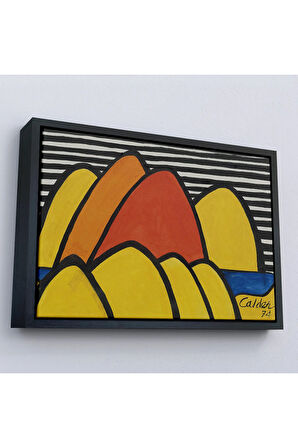 Ahşap Çerçeveli Alexander Calder - Çarpmalar Tablosu - Bumps-7060