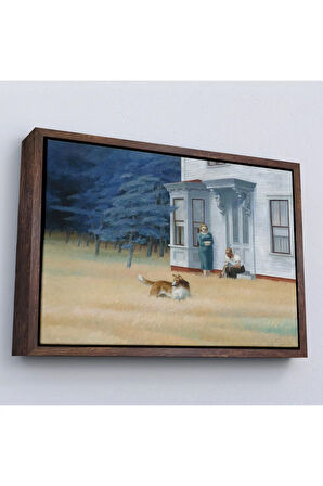 Ahşap Çerçeveli Edward Hopper - Cape Cod Akşamı Tablo-7061