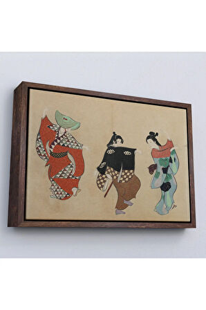 Ahşap Çerçeveli Kamisaka Sekka - Japon Dand Tablosu-7065