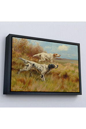 Ahşap Çerçeveli Çoban Köpekleri Tablosu-7071