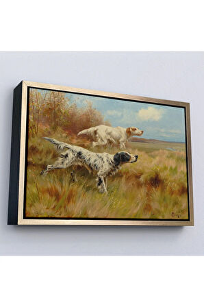 Ahşap Çerçeveli Çoban Köpekleri Tablosu-7071