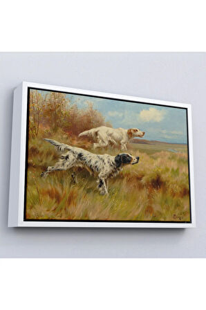 Ahşap Çerçeveli Çoban Köpekleri Tablosu-7071