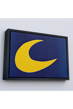 Ahşap Çerçeveli Joan Miro Güneşin Şarkısı Tablosu-7074