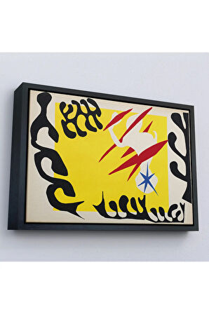 Ahşap Çerçeveli Henri Matisse- Caz'Dan Beyaz Filin Kabusu Tablo-7079