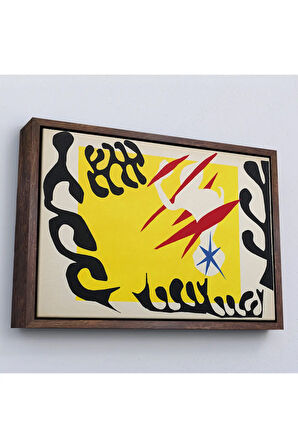 Ahşap Çerçeveli Henri Matisse- Caz'Dan Beyaz Filin Kabusu Tablo-7079