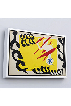 Ahşap Çerçeveli Henri Matisse- Caz'Dan Beyaz Filin Kabusu Tablo-7079