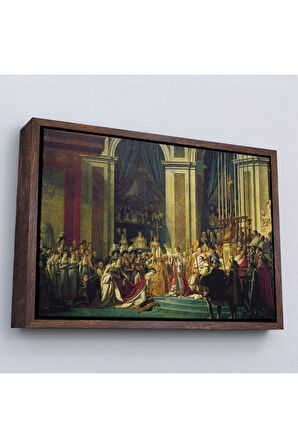 Ahşap Çerçeveli Jacques-Louis David - Napolyon'Un Taç Giyme Töreni Tablo-7082