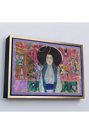 Ahşap Çerçeveli Gustav Klimt - Adele Bloch Tablo-7086