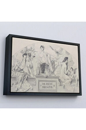 Ahşap Çerçeveli Gustav Klimt - Doğaın Alemleri Tablosu - The Realms Of Nature-7087