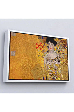 Ahşap Çerçeveli Gustav Klimt - Altınlı Kadın Tablosu - The 'Woman İn Gold'-7088