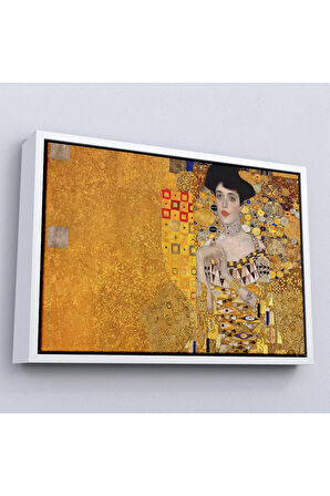 Ahşap Çerçeveli Gustav Klimt - Altınlı Kadın Tablosu - The 'Woman İn Gold'-7088