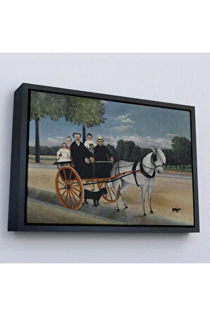 Ahşap Çerçeveli Yaşlı Adam Junier'İn Arabası Tablo-7090